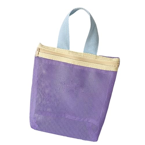 Summers Mesh Toted Bag Kleine Kosmetikbeutel Handtasche Faltbare Tragbare Toiletten Stranddusche Caddys Mesh Dusche von SueaLe