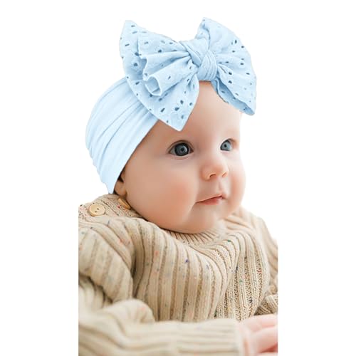 Trendiges Baby Turban Stirnband Exquisites Baby Stirnband Elastisches Haarband Bequem Dehnbar Haarschmuck Für Mädchen Handgefertigtes Haarband Mit Schleifen von SueaLe