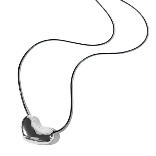 Trendy Swirls Anhänger Seil Halskette Mit Anpassbarer Lederschnur Für Stilvolle Outfits Partys Und Freizeitkleidung Mode Lederkabel von SueaLe