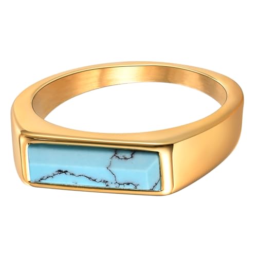 Unisex Türkissteinsteinschmuck Nahtlose Größe Einstellung Technologie Irritierender Resistantes Metall Für Längere Verschleißkomfort Schwangerschaft Sicher Schwellungen Proof Juwely von SueaLe