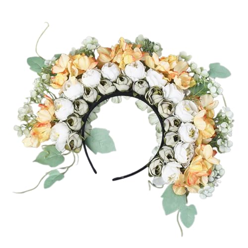 Wunderschöner Seidenblumen Kopfschmuck Blumen Stirnband Elegantes Haar Accessoire Mit Blumen Akzent Für Brautjungfern Haare Zur Hochzeit von SueaLe