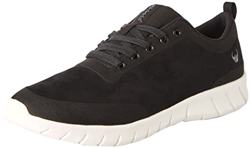 Suecos Unisex Seele Velvety Sneaker, Schwarz, 44 EU Weit von Suecos