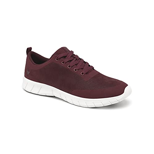 Suecos Unisex Alma Velvety Sneaker, Weinrot, 42 EU Weit von Suecos