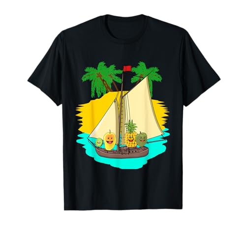 Früchte Südsee Urlaub Kreuzfahrt Schiff Ferien Kind Boot T-Shirt von Südsee Geschenkidee Urlaub Geschenke Ferien