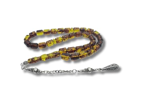 Sükrü Baba 33 Handgefertigter Tesbih Islamischer Gebetsrosenkranz Faturan Misbaha Amber Prayerbeads Bakalite tasbeeh Tasbih Turkish Kehribar Bernstein Gebetskette Natur Ay Yildiz Türkiye Osmanli von Sükrü Baba
