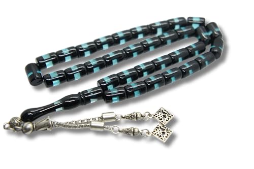 Sükrü Baba 33 Tesbih Islamischer Gebetsrosenkranz Faturan Misbaha Amber Prayerbeads Bakalite tasbeeh Tasbih Turkish Kehribar Bernstein Gebetskette Natur Ay Yildiz Türkiye Osmanli Blau von Sükrü Baba