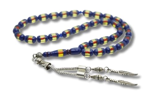 Sükrü Baba 33 Tesbih Islamischer Gebetsrosenkranz Faturan Misbaha Amber Prayerbeads Bakalite tasbeeh Tasbih Turkish Kehribar Bernstein Gebetskette Natur Ay Yildiz Türkiye Osmanli istanbul Blau von Sükrü Baba