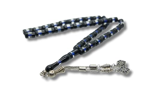 Sükrü Baba 33 Tesbih Islamischer Gebetsrosenkranz Faturan Misbaha Amber Prayerbeads Bakalite tasbeeh Tasbih Turkish Kehribar Bernstein Gebetskette Natur Ay Yildiz Türkiye Osmanli istanbul Blau von Sükrü Baba