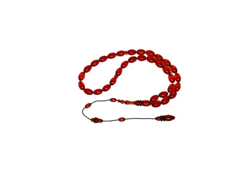 Sükrü Baba Rot Ottoman Osmanli Subha Tasbeeh Amber Sandalous Gebetskette Tesbih Misbaha Rosary Faturan Kehribar Bakalite Bernstein Prayerbeads Oltu Hand Made von Sükrü Baba