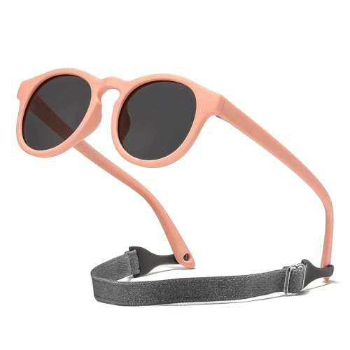 Suertree Baby Polarisierte Sonnenbrille 0-3 Jahre Silikon Sonnenbrille Kinder Flexible Anti UV400 UltraLicht Linse UV-Schutz im Freien Unisex Orange von Suertree