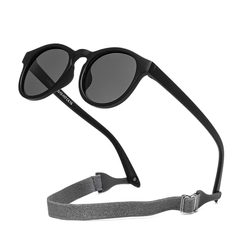 Suertree Baby Polarisierte Sonnenbrille 0-3 Jahre Silikon Sonnenbrille Kinder Flexible Anti UV400 UltraLicht Linse UV-Schutz im Freien Unisex black von Suertree