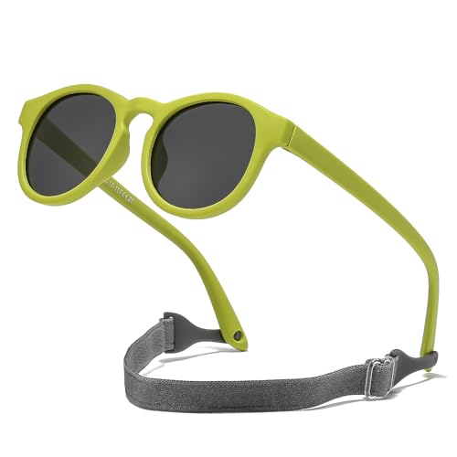 Suertree Baby Polarisierte Sonnenbrille 0-3 Jahre Silikon Sonnenbrille Kinder Flexible Anti UV400 UltraLicht Linse UV-Schutz im Freien Unisex green C27 von Suertree