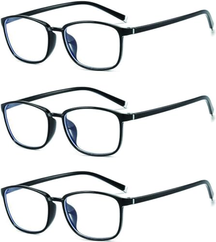Suertree Blaulichtfilter Lesebrille 3 Pack Computerbrille Sehhilfe PC Gaming UV Blaues Blockiert Brillen Damen Herren 1.0X von Suertree