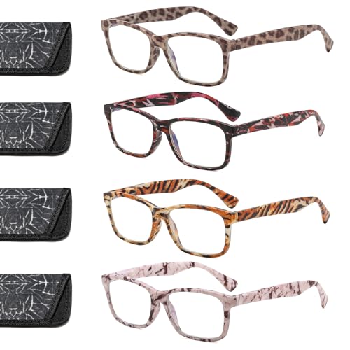 Suertree Blaulichtfilter (4 Pack) Lesebrille Feder Scharnier Antiblaue Mode Muster Brille Sehhilfe Augenoptik Brille Lesehilfe für Damen Herren 2.0X Suertree Blaulichtfilter (4 Pack) Lesebrille Feder Scharnier Antiblaue Mode Muster Brille Sehhilfe Augenoptik Brille Lesehilfe für Damen Herren 2.0X von Suertree