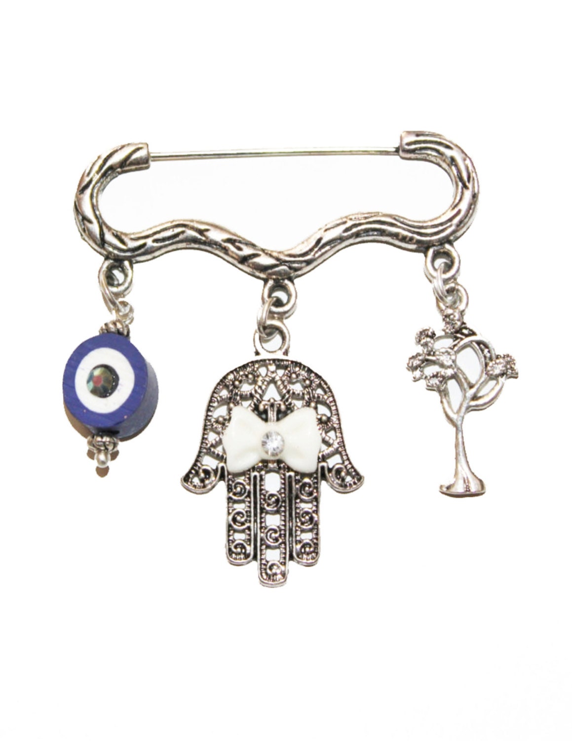 Hamsa Anhänger Brosche Böser Blick, Baum Des Lebens, Jejuda Anstecknadel Hamsa Anhänger Brosche Böser Blick, Baum Des Lebens, Jejuda Anstecknadel von SuesArts
