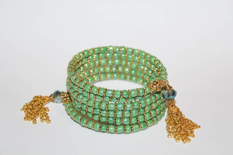 Handgemachte Perlen Evil Eye Hamsa Armband Glas Bead Charm von SuesArts