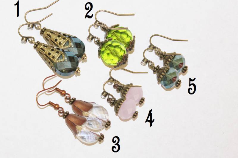 Vintage Style Kristall Baumeln Ohrringe Braut Brautjungfer Schmuck von SuesArts