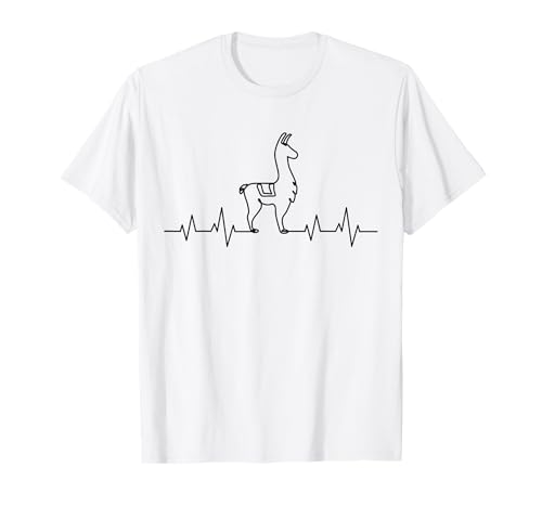 Süße Alpaka Liebhaber Geschenkidee Alpaka Lama Herzschlag Frauen Männer Kinder T-Shirt von Süße Alpaka Liebhaber Geschenkidee