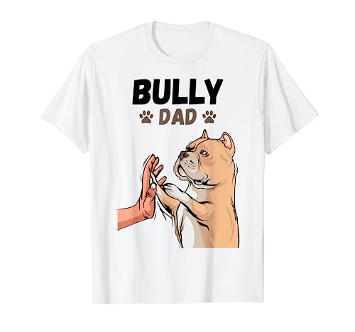 American Bully Dad Hunde Papa Hundehalter Herrchen Männer T-Shirt von Süße American Bully Geschenke