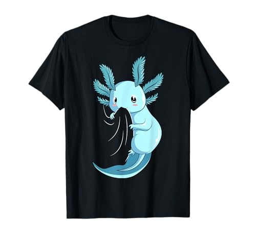 Blauer Axolotl Salamander Kinder Frauen Mädchen T-Shirt von Süße Axolotl Designs & Geschenkideen