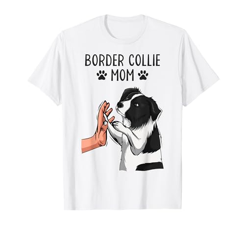Border Collie Mom Hunde Mama Frauchen T-Shirt Border Collie Mom Hunde Mama Frauchen T-Shirt von Süße Border Collie Hund Geschenke