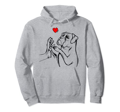 Boxer Hunde Liebe Frauchen Herrchen Damen Pullover Hoodie von Süße Boxer Hund Geschenke