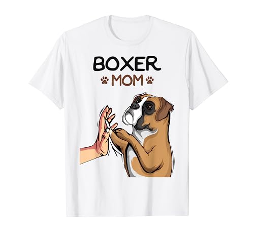 Boxer Hunde Mama Frauchen Damen T-Shirt von Süße Boxer Hund Geschenke