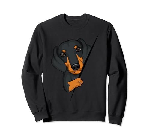 Dackel Dachshund Teckel Kinder Damen Sweatshirt von Süße Dackel Hunde Design Geschenke