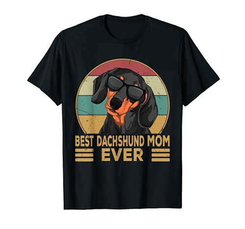 Dackel Mama Best Dachshund Mom Hundehalterin Damen T-Shirt von Süße Dackel Hunde Design Geschenke