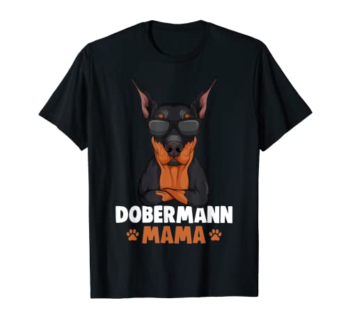 Dobermann Mama Frauchen Doberman Hunde T-Shirt von Süße Dobermann Pinscher Geschenkideen