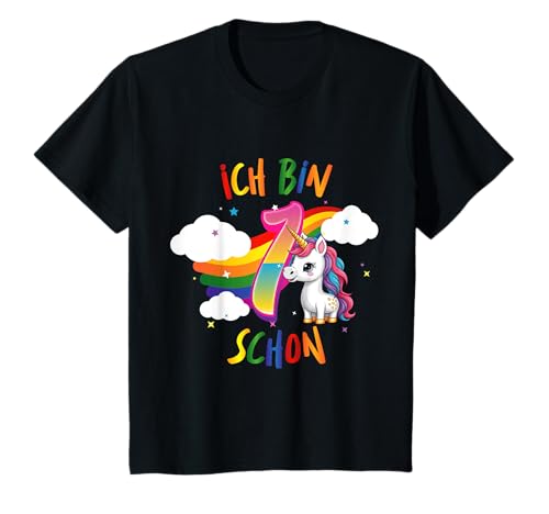 Kinder 1. Geburtstag Einhorn Mädchen 1 Jahr alt Ich bin schon 1 T-Shirt von Süße Einhorn Geburtstag Geschenke für Mädchen