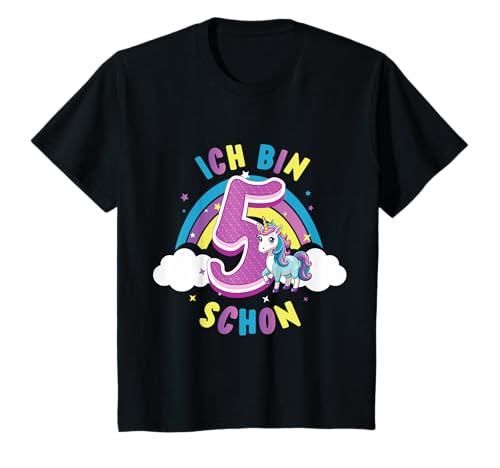 Kinder 5. Geburtstag Einhorn Mädchen 5 Jahre alt Ich bin schon 5 T-Shirt Kinder 5. Geburtstag Einhorn Mädchen 5 Jahre alt Ich bin schon 5 T-Shirt von Süße Einhorn Geburtstag Geschenke für Mädchen