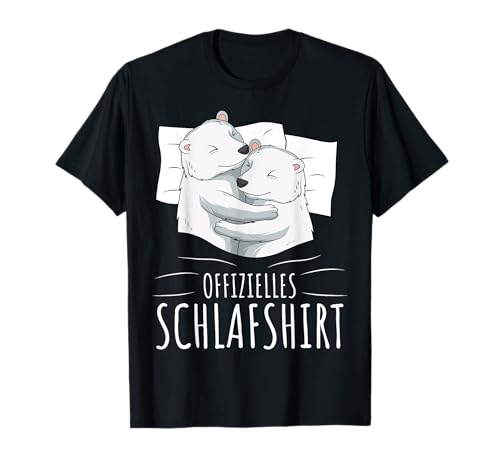 Offizielles Schlafshirt Eisbär Kinder Damen Eisbären T-Shirt von Süße Eisbär Liebhaber Geschenke