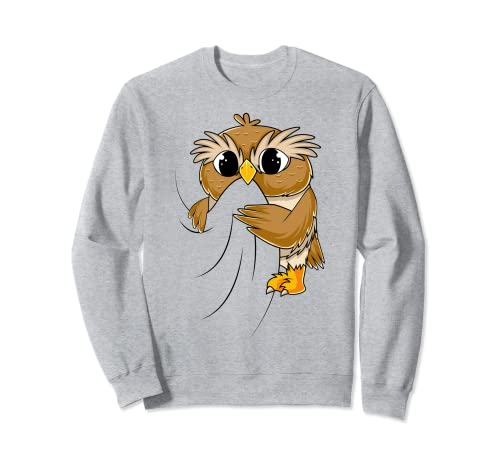 Eulen Liebhaber Kinder Damen Mädchen Eule Sweatshirt von Süße Eulen Designs & Geschenkideen