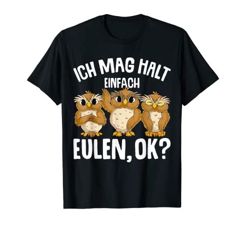 Ich mag halt Eulen Kinder Mädchen Eule T-Shirt von Süße Eulen Designs & Geschenkideen