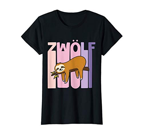 12. Geburtstag Mädchen süßes Faultier 12 Jahre alt T-Shirt von Süße Faultier Mädchen Geburtstag Designs