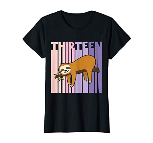 13. Geburtstag Mädchen süßes Faultier 13 Jahre alt T-Shirt von Süße Faultier Mädchen Geburtstag Designs