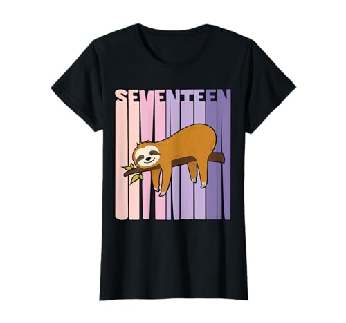 17. Geburtstag Mädchen süßes Faultier 17 Jahre alt T-Shirt 17. Geburtstag Mädchen süßes Faultier 17 Jahre alt T-Shirt von Süße Faultier Mädchen Geburtstag Designs
