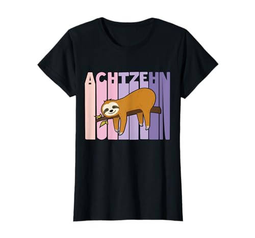 18. Geburtstag Mädchen süßes Faultier 18 Jahre alt T-Shirt 18. Geburtstag Mädchen süßes Faultier 18 Jahre alt T-Shirt von Süße Faultier Mädchen Geburtstag Designs