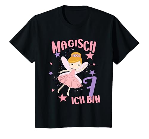 Kinder 7. Geburtstag Fee Ich bin 7 Geburtstagsshirt 7 Jahre Mädchen T-Shirt von Süße Fee Geburtstag Mädchen Geschenkideen & Deko