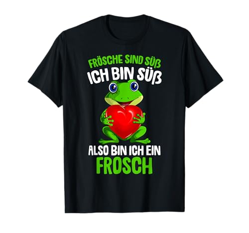 Frösche sind süß Kinder Damen Mädchen Frosch T-Shirt von Süße Frosch Liebhaber Geschenke