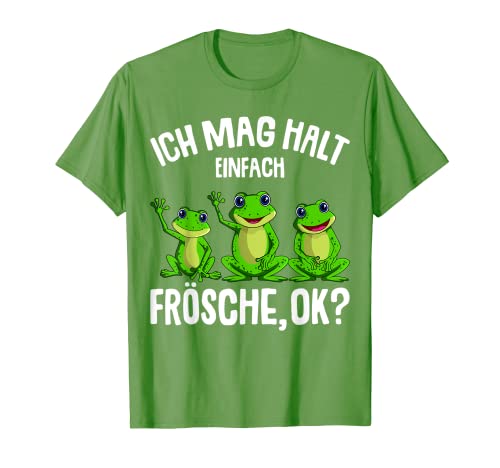 Frosch Ich mag halt Frösche Damen Mädchen Kinder T-Shirt von Süße Frosch Liebhaber Geschenke