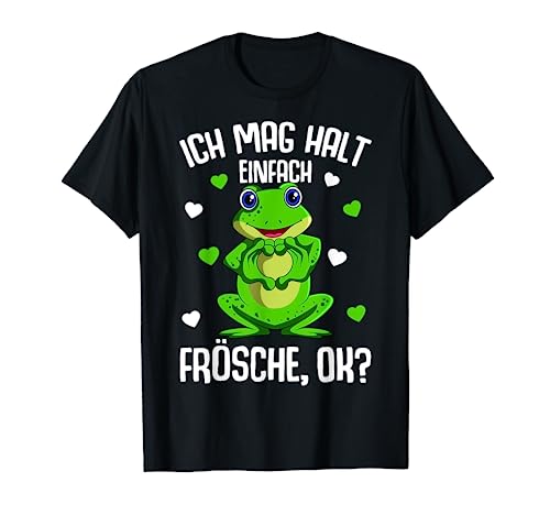 Frosch Ich mag halt Frösche Mädchen Kinder Damen T-Shirt von Süße Frosch Liebhaber Geschenke