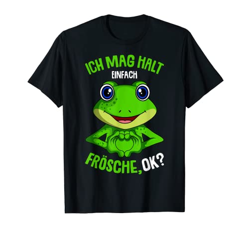 Frosch Ich mag halt Frösche Mädchen Kinder T-Shirt von Süße Frosch Liebhaber Geschenke