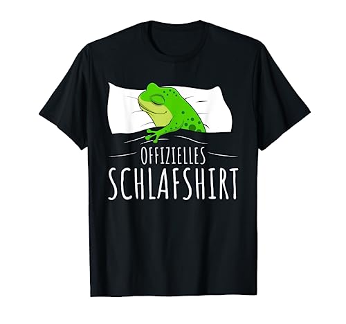 Offizielles Schlafshirt Frosch Frösche Damen Kinder Mädchen T-Shirt von Süße Frosch Liebhaber Geschenke