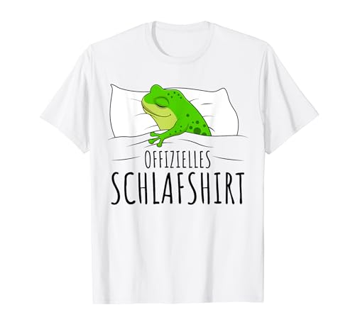 Offizielles Schlafshirt Frosch Frösche Damen Kinder Mädchen T-Shirt von Süße Frosch Liebhaber Geschenke