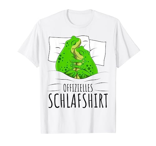 Offizielles Schlafshirt Frosch Frösche Kinder Damen T-Shirt von Süße Frosch Liebhaber Geschenke