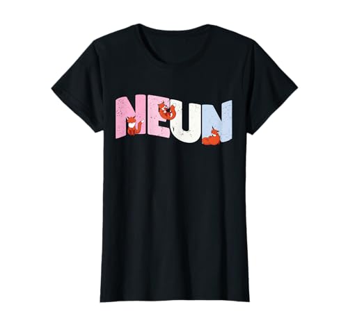 9. Geburtstag Mädchen Süßes Fuchs Motiv 9 Jahre T-Shirt 9. Geburtstag Mädchen Süßes Fuchs Motiv 9 Jahre T-Shirt von Süße Geburtstag Fuchs Geschenkidee Mädchen
