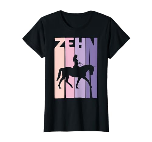 10. Geburtstag Geschenk Reiterin Pferde Fan 10 Jahre Mädchen T-Shirt von Süße Geburtstag Geschenk Reiterin Pferde Liebhaber