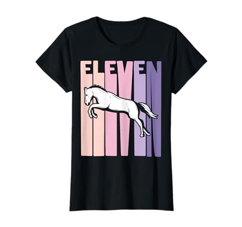 11. Geburtstag Geschenk Reiterin Pferde Fan 11 Jahre Mädchen T-Shirt von Süße Geburtstag Geschenk Reiterin Pferde Liebhaber